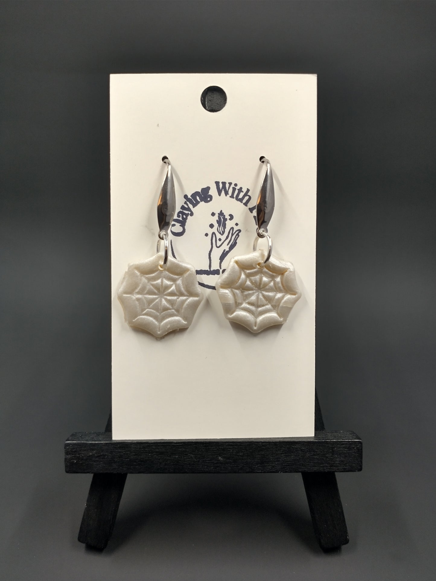 Spiderweb Dangles | Pearl