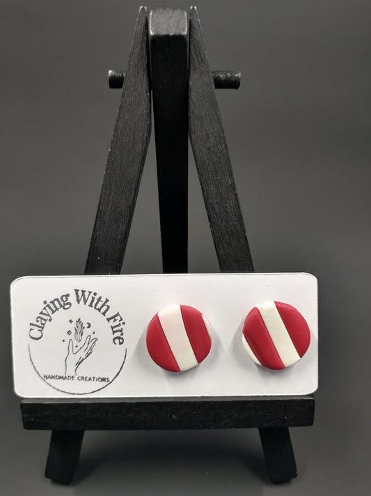 Hoosier Collection | Candy Stripe Studs