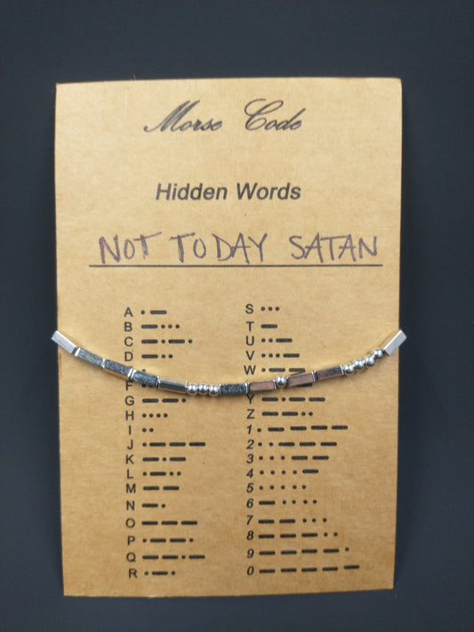 Morse Code Bracelet Collection| NOT TODAY SATAN