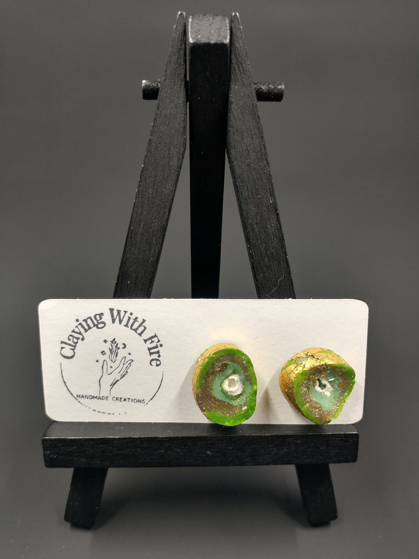 Green Agate | Stud | Small