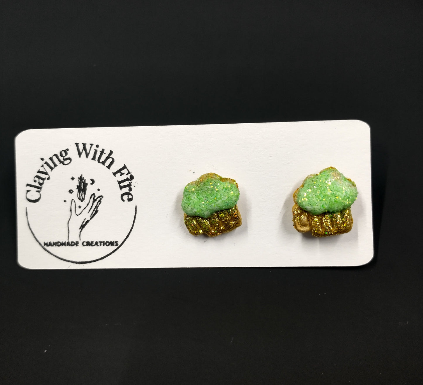 St. Patrick's Day Collection | Beer Studs | Green Glitter