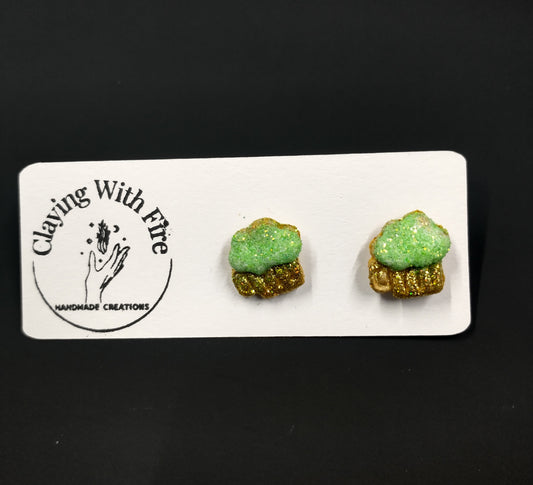 St. Patrick's Day Collection | Beer Studs | Green Glitter