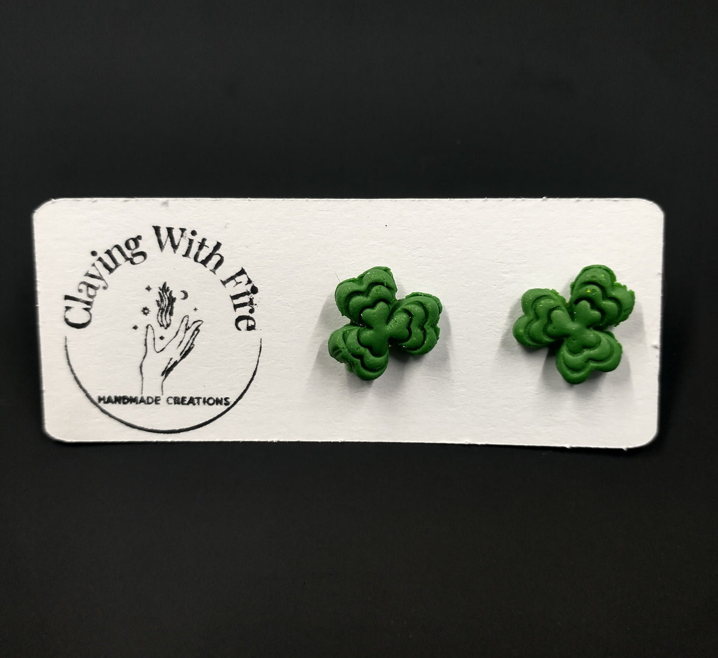 St. Patrick's Day Collection | Textured Clover Studs 🍀
