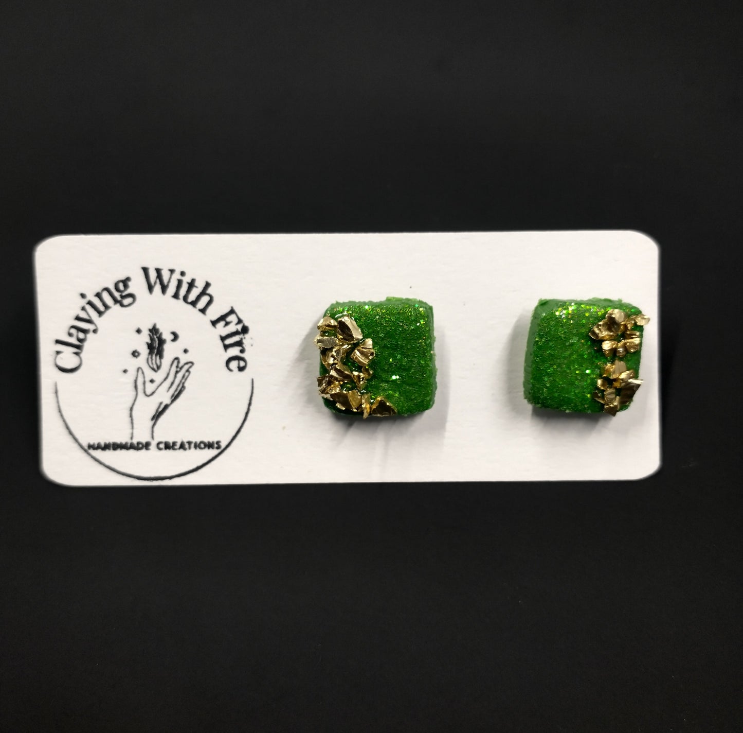 St. Patrick's Day Collection | Green + Gold Stud