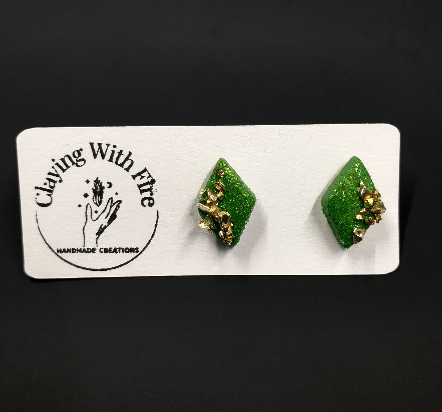 St. Patrick's Day Collection | Green + Gold Stud
