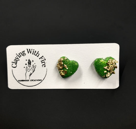 St. Patrick's Day Collection | Green + Gold Stud