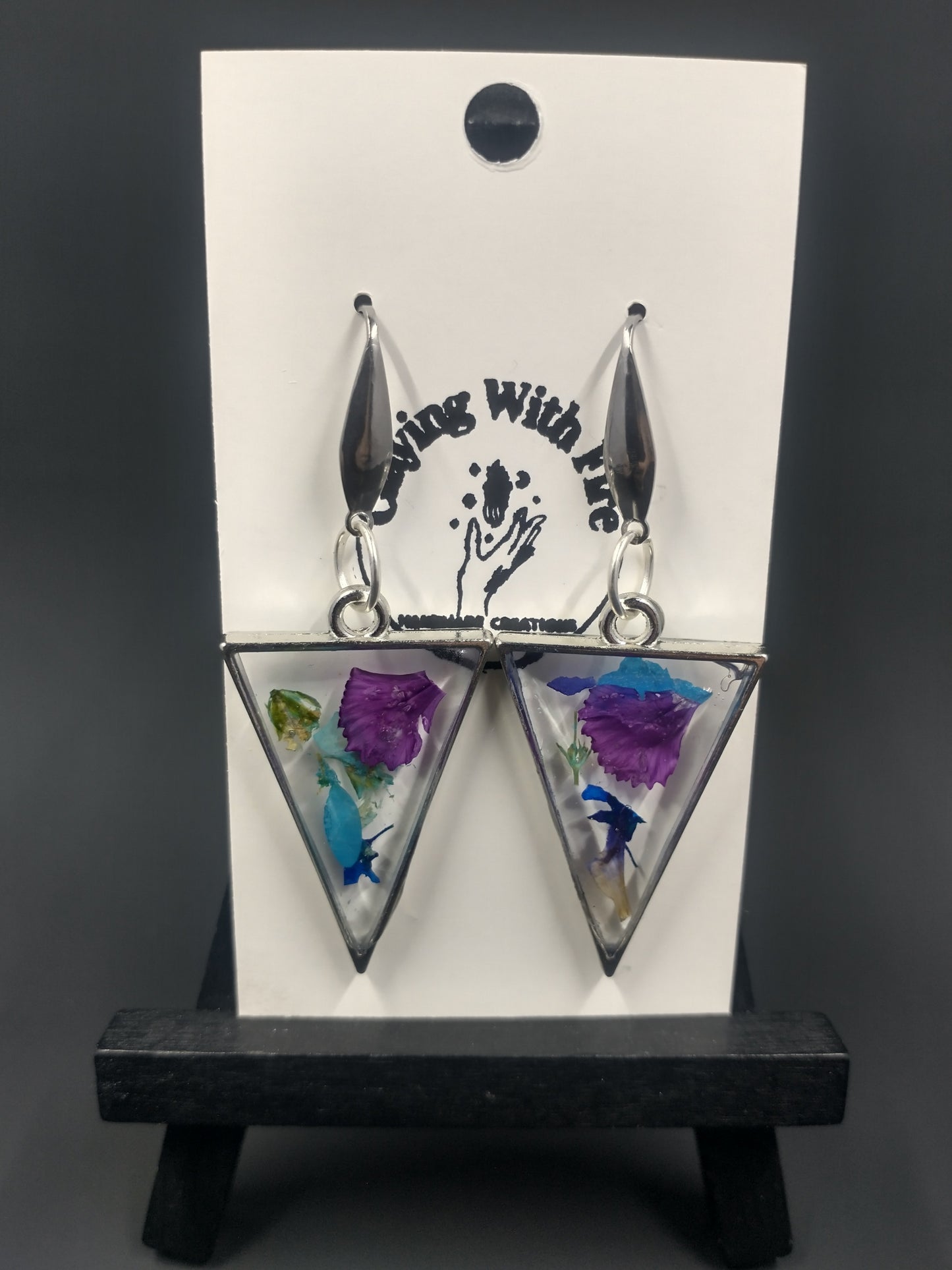Floral Collection | Blue + Purple | Triangle