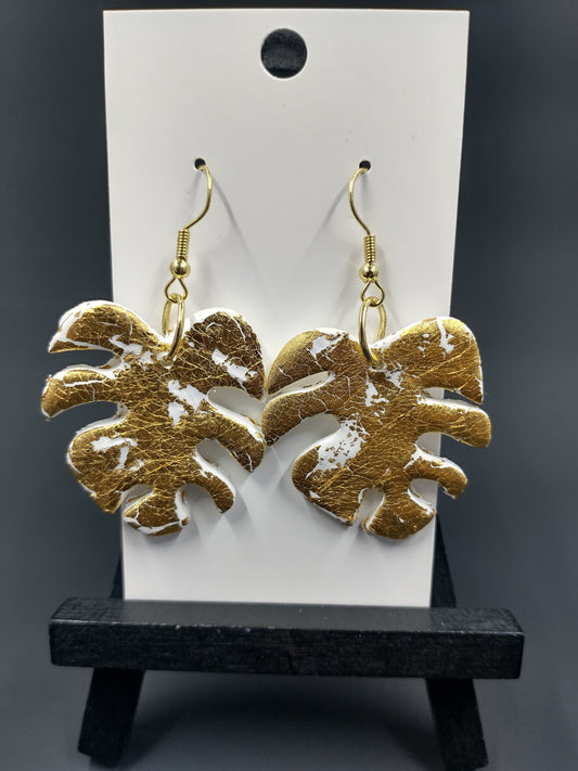 Gold + White Monstera