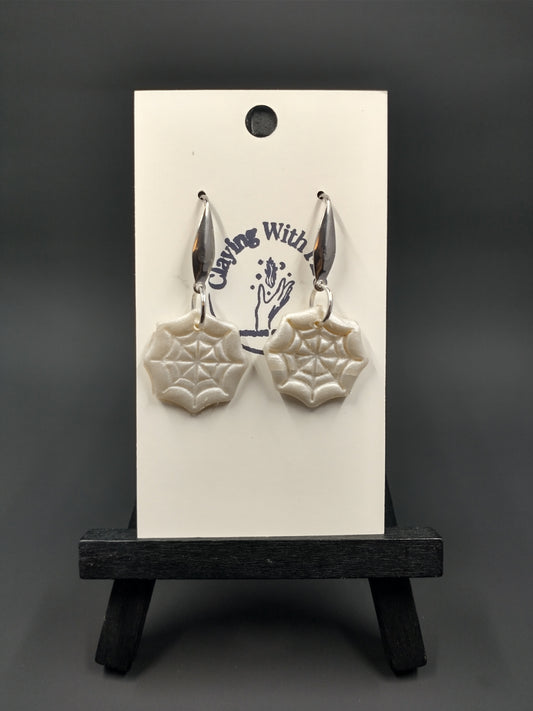 Spiderweb Dangles | Pearl