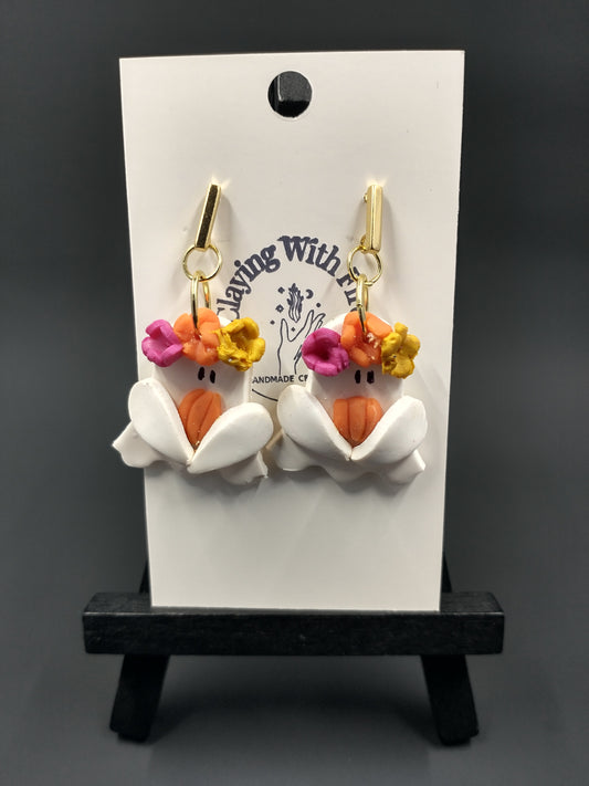 Halloween Collection | Floral Crown Ghosts Holding Pumpkins