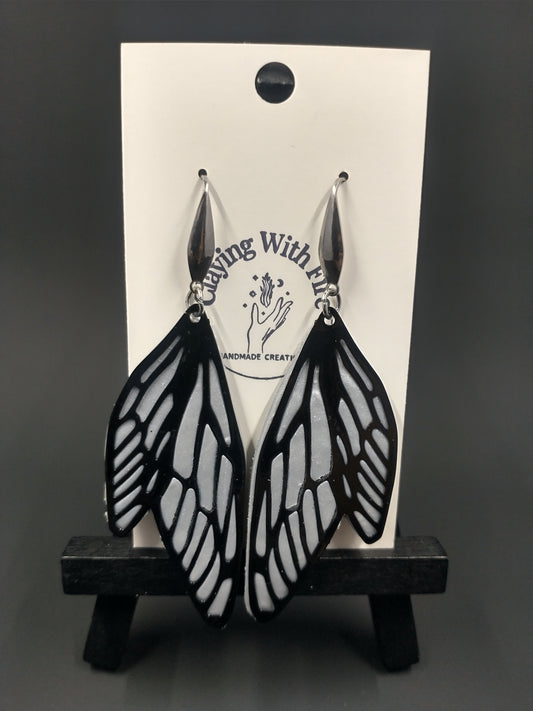 Insect Wings | Black + Silver