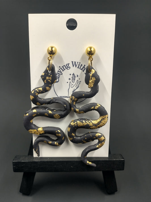 Halloween Collection | Black + Gold Snakes