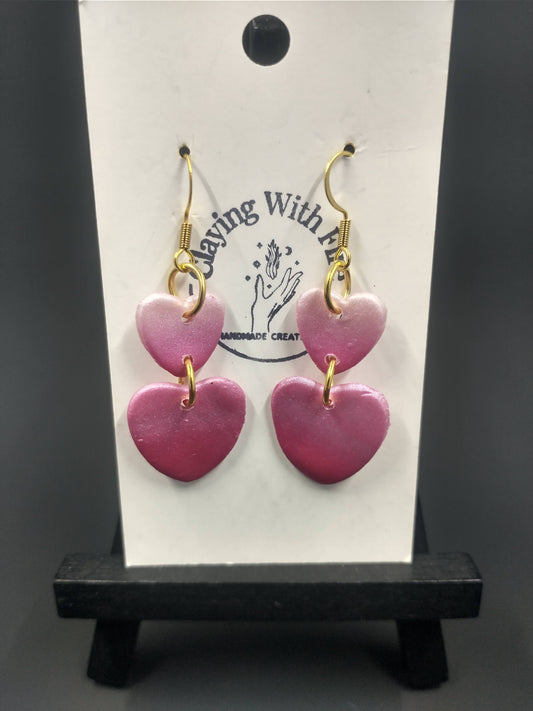 Valentine Collection | Ombre Heart Dangles