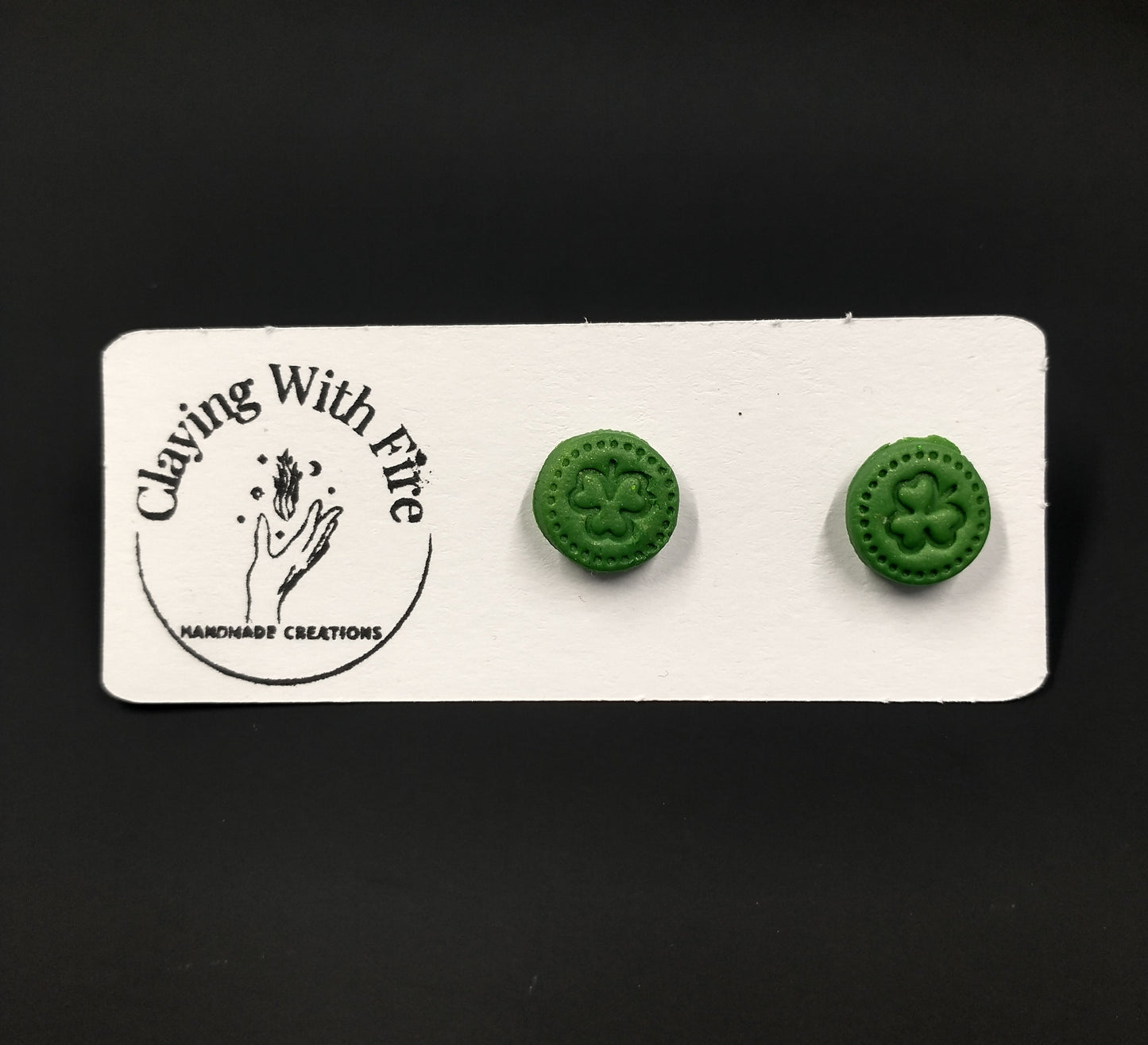 St. Patrick's Day Collection | Clover Micro Stud | Kelly