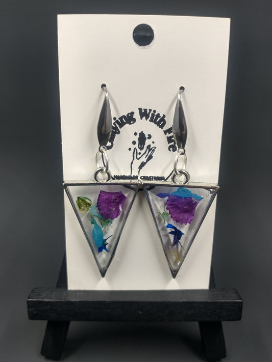 Floral Collection | Blue + Purple | Triangle