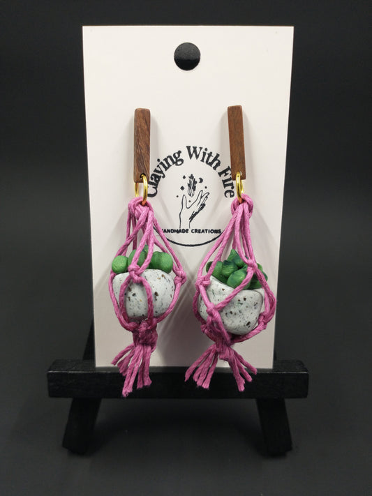 Succulent Collection | Macramé | Purple